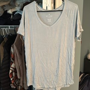 american eagle soft & sexy blue tee